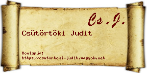 Csütörtöki Judit névjegykártya