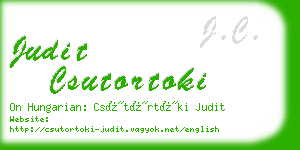 judit csutortoki business card